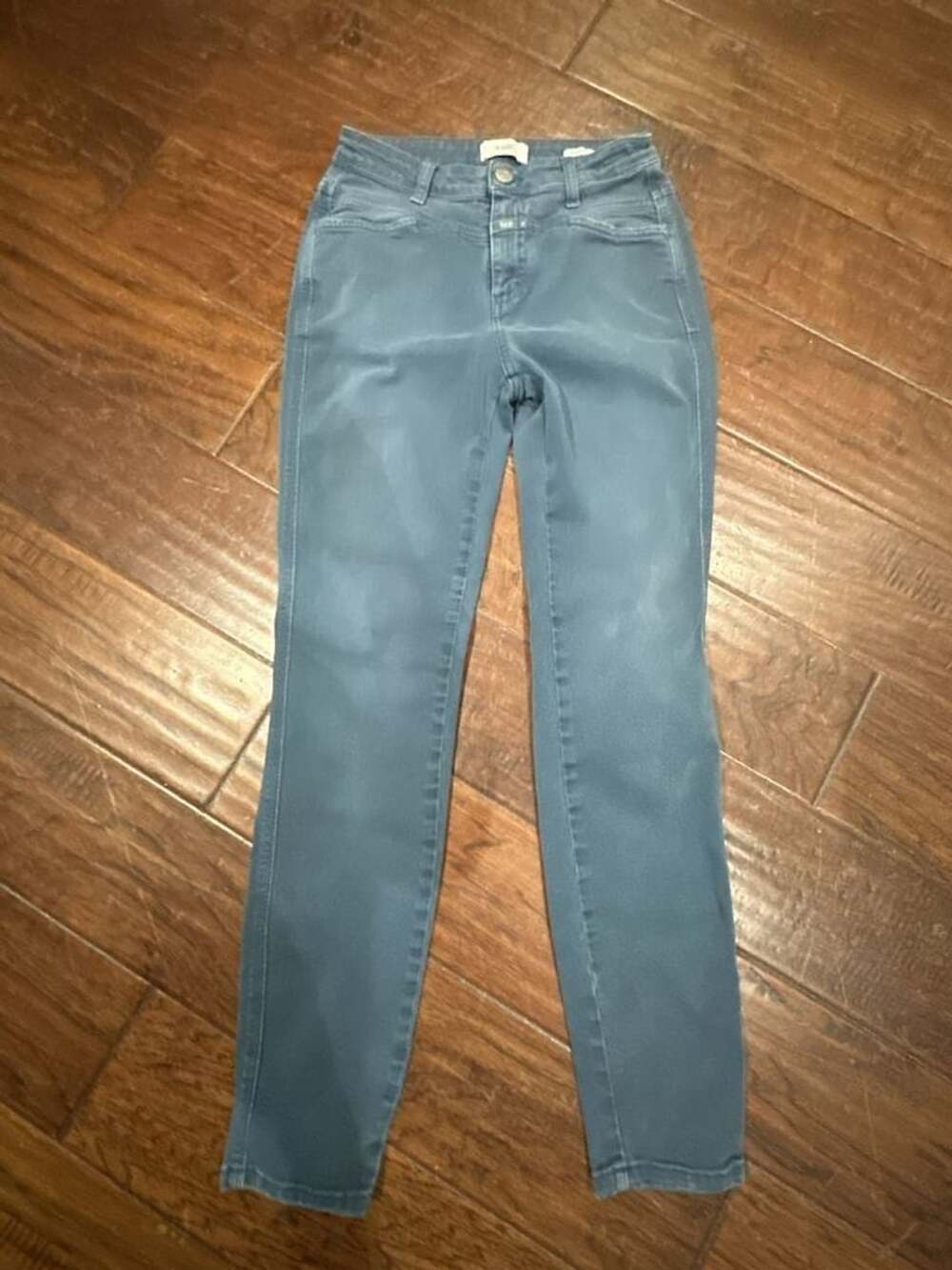 Closed Candiani Denim Italian Premium Fabric Teal Skinny Jeans
